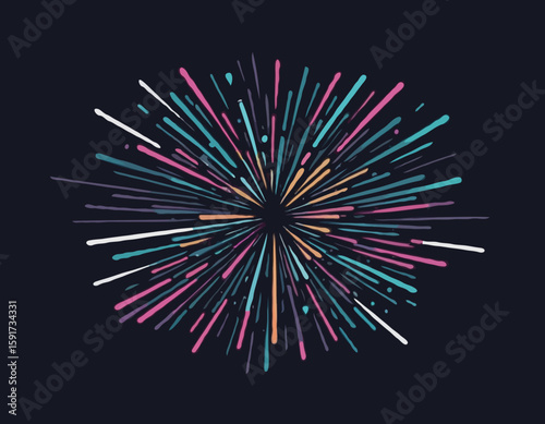 Transparent Fireworks Element. Sparkles Star. Radiance flash rays