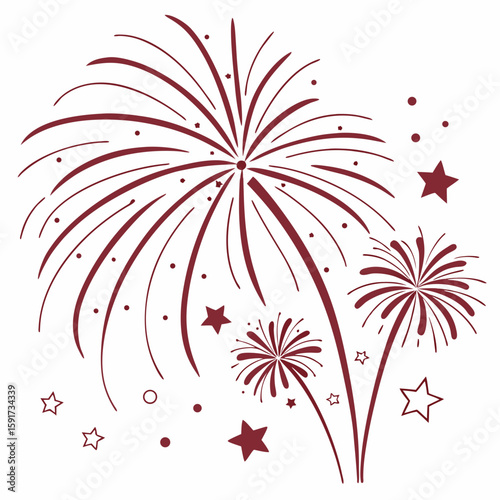 Transparent Fireworks Element. Sparkles Star. Radiance flash rays