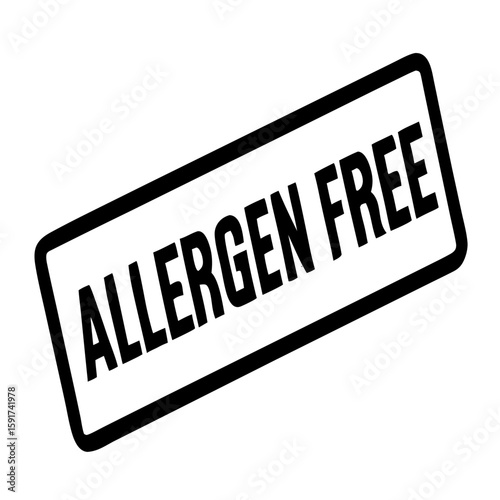 Allergen Free label on simple background for dietary standards  