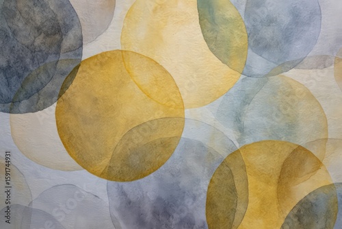 Abstract Watercolor Circles Pattern Background