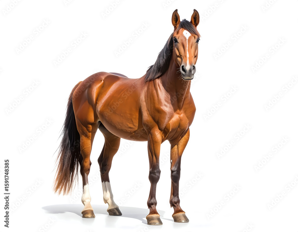 Obraz premium Horse Isolated on White Background