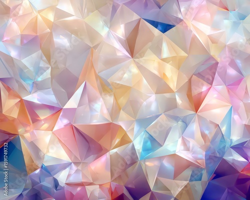 Abstract Polygonal Design With Pastel Colors