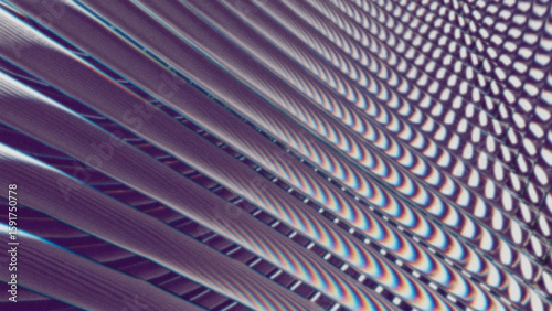 Wallpaper Mural Colorful abstract digital pattern with symmetrical rainbow dots and curved lines. Futuristic glitch texture with motion and repetition. Torontodigital.ca