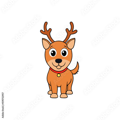 Wallpaper Mural reindeer with red nose Torontodigital.ca