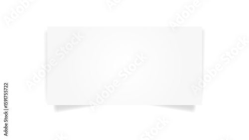 Close up of white note paper on white background.