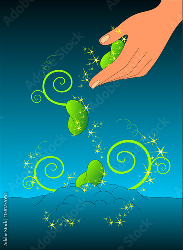 plant magic beans in the ground