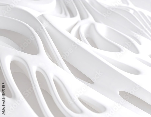 Abstract white 3D form