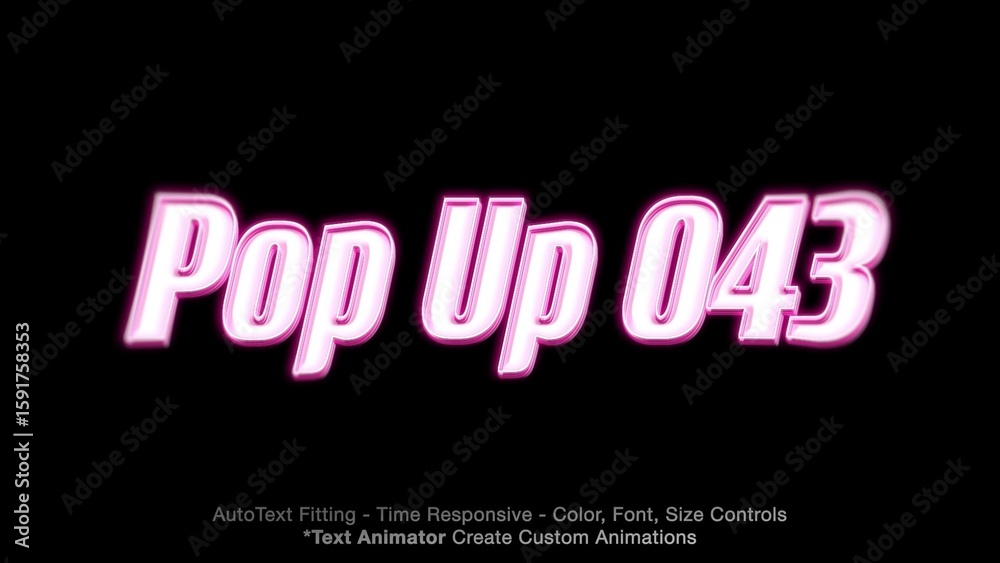 Pop Up Text Overlay (43) Editable Animation, Color & Font | Easy ...