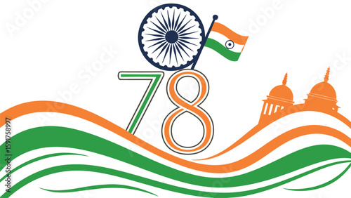 Indian national commemoration graphic design