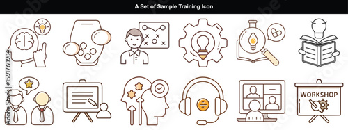 Collection of Education and Training Concepts Icons for Learning and Development