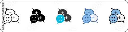 Positivity Icon Pack Multistyle Illustration