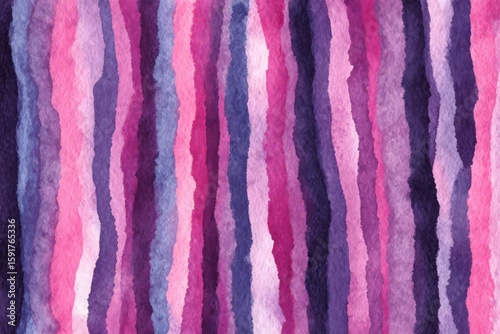 Abstract Watercolor Stripes Pattern In Pink Purple Colors