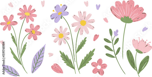 Wallpaper Mural Seamless floral pattern with yellow daisy illustration, perfect for a spring or summer nature-inspired design Torontodigital.ca