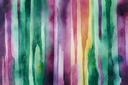 Abstract Watercolor Pattern With Vertical Stripes And Gradient Colors