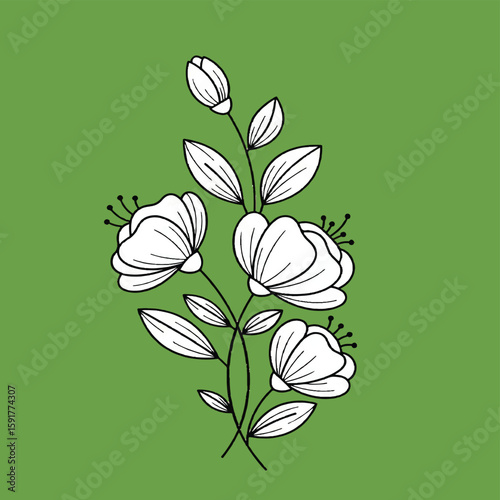 vector illustration of a rose