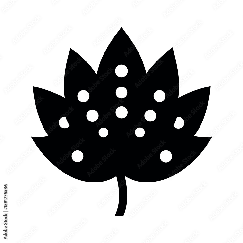 Simple lotus root with clean black cut design Line Art Vector illustration