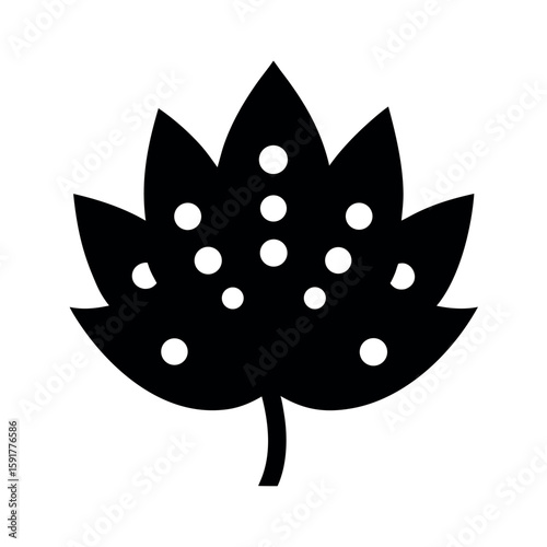 Simple lotus root with clean black cut design Line Art Vector illustration