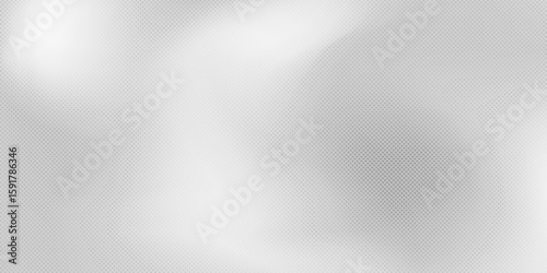Abstract white and gray color background with halftone effect, dot pattern. Silver foil background with metal mirror texture. Vector illustration.
