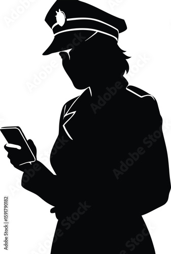 Silhouette vector of a man wearing a hat and suit holding a book in stylish illustration