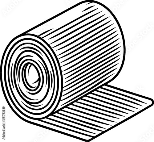 Medical bandage roll unrolling gauze for injury treatment, healthcare wound care, sterile first aid, hospital supply