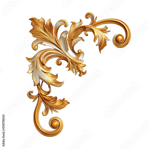 Ornate gold corner flourish (3)