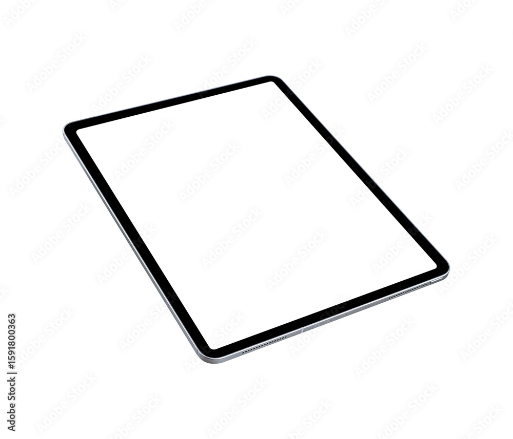 Tablet PC with blank screen isolated on transparent PNG. Tablet PC with blank screen isolated on transparent PNG.