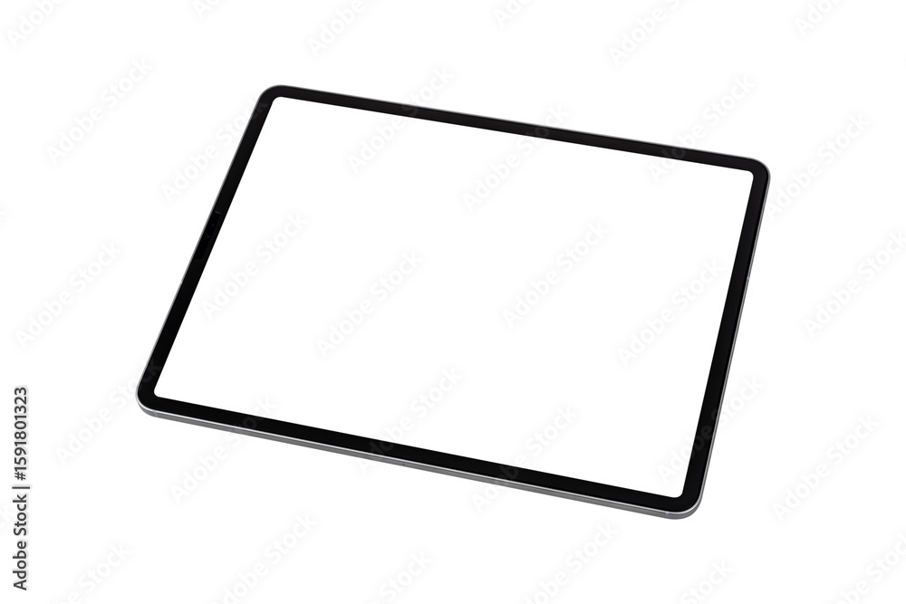 Tablet PC with blank screen isolated on transparent PNG. Tablet PC with blank screen isolated on transparent PNG.
