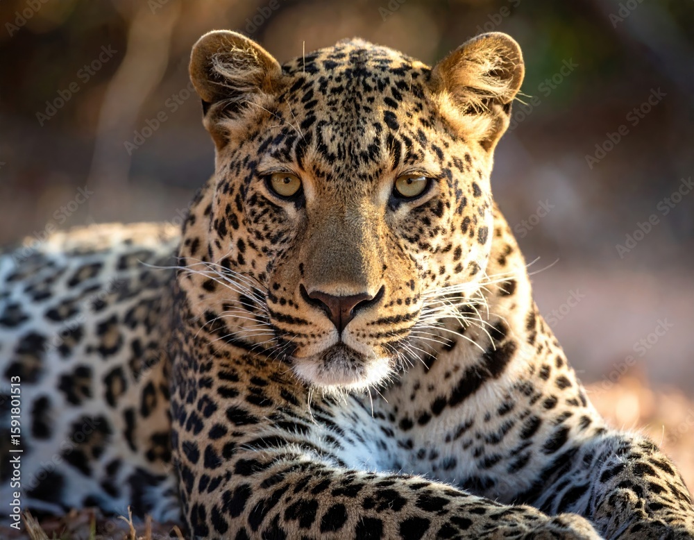 Fototapeta premium Close-up of a leopard resting (1)