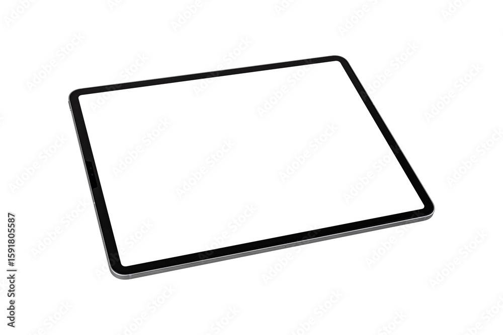 Tablet PC with blank screen isolated on transparent PNG. Tablet PC with blank screen isolated on transparent PNG.