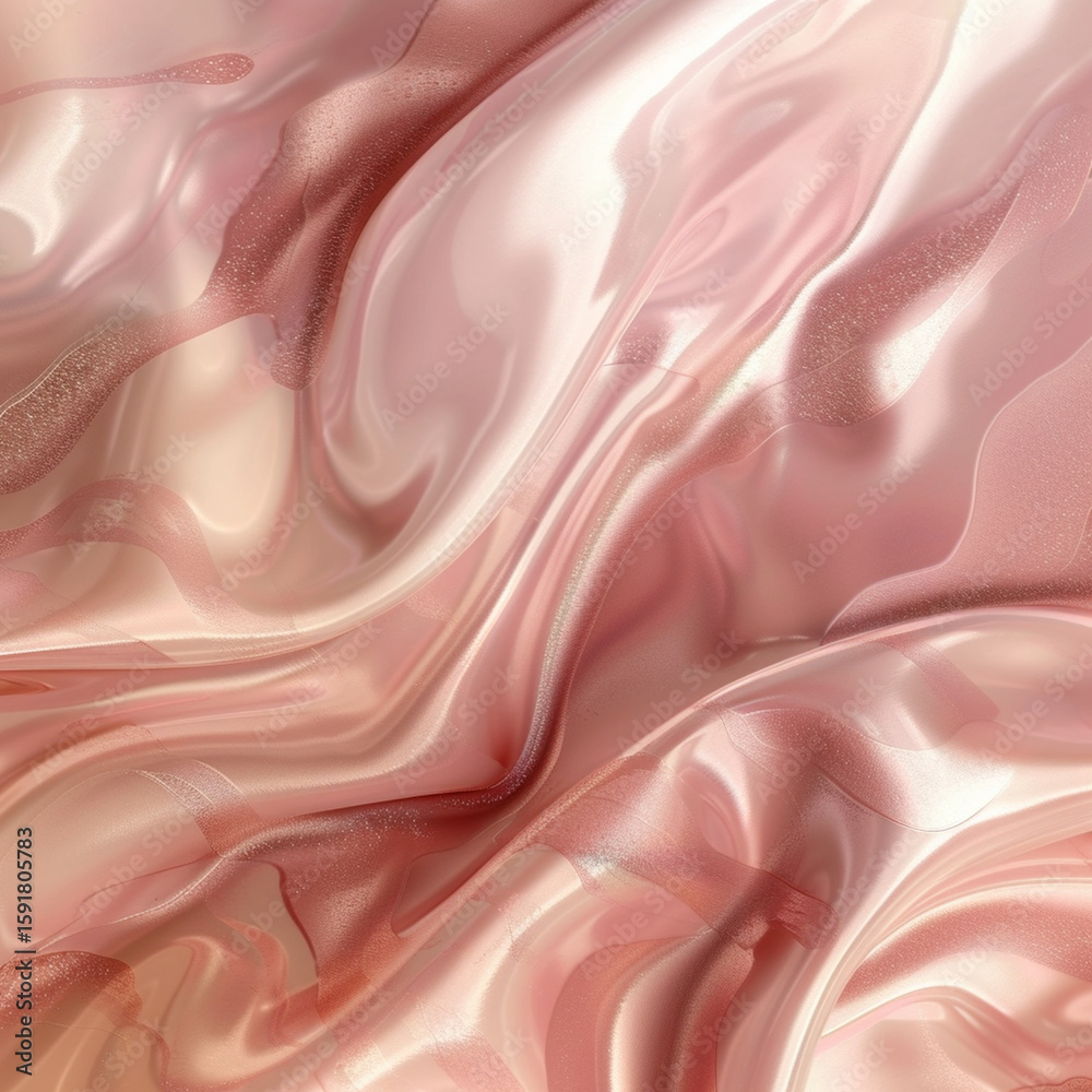 Obraz premium Rose Gold & Blush Fluid Flow