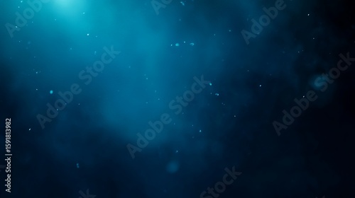 Abstract Blue Underwater Scene with Light Rays and Floating Particles