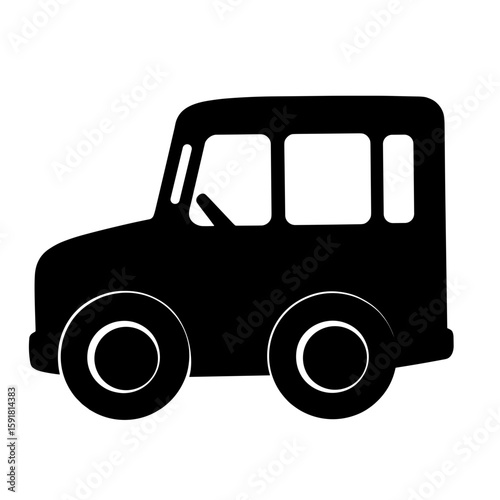 Silhouette of toy bus – Creative playtime storage solution, organized learning