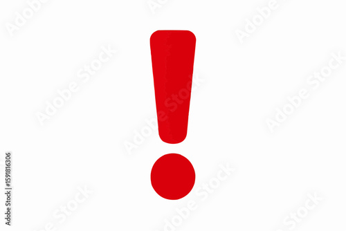 Bold red exclamation mark on white background, symbolizing urgency, alert, or impactful communication