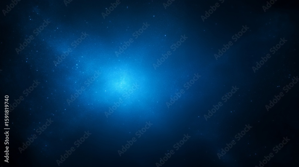 Naklejka premium Deep Blue Galaxy Space Background with Nebula and Shining Stars