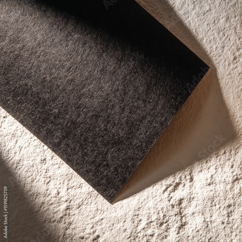 Black Object On Light Powdered Surface