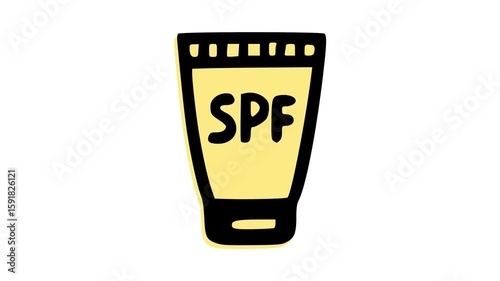 SPF Sunscreen Tube for Protection video animation