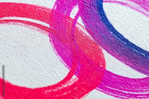 Abstract Painting With Multicolored Circles