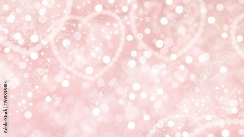 Sparkling pink abstract background with glowing stars, ideal for a bright holiday or winter celebration design