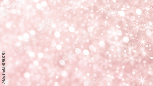 Sparkling pink abstract background with glowing stars, ideal for a bright holiday or winter celebration design