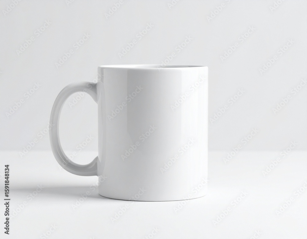 Obraz premium white cup on white background