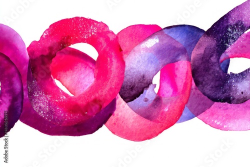 Abstract Watercolor Circles Design Background
