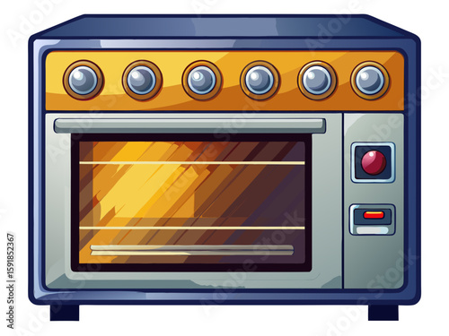 vector of Modern electric oven isolated on white background. Front view of the picture...