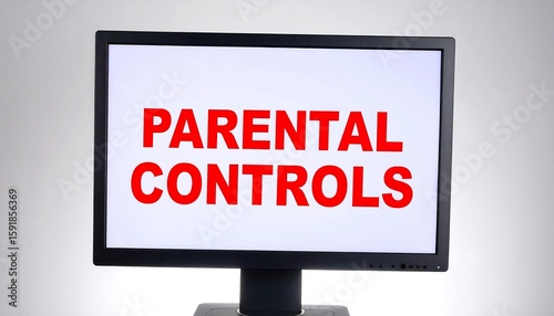 Wallpaper Mural Computer monitor displaying "Parental Controls" in red text Torontodigital.ca