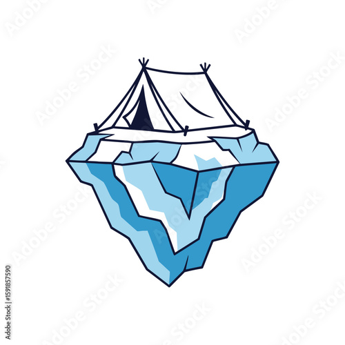 Photography Polar Shelter Atop Ice Mass