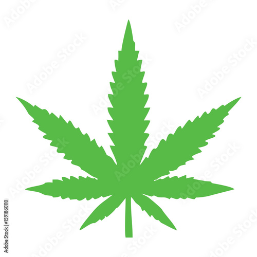 Cannabis Leaf Vector Illustration Marijuana Hemp Legalization Symbol