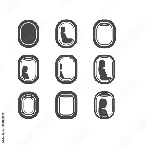 set of buttons with numbers
