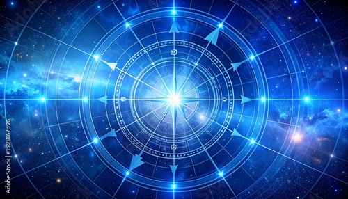 Wallpaper Mural Cosmic compass in deep space Torontodigital.ca