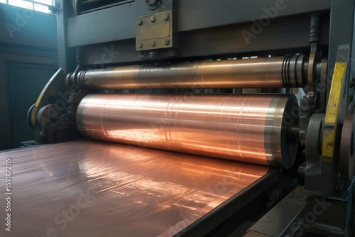copper foil flattened in foil roller machine