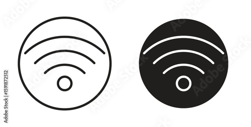 Wifi icon for websites and mobile minimalistic flat design.