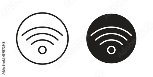 Wifi icon for websites and mobile minimalistic flat design.